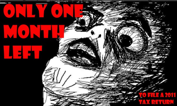 Only one month left to file a 2011 tax return