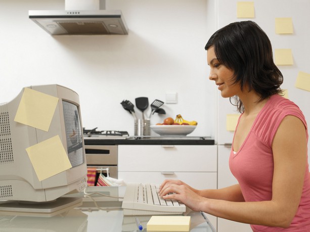 woman running a business from home