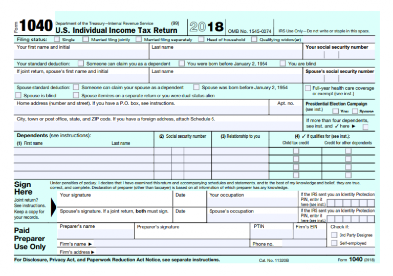 Form1040pg1 | PriorTax Blog