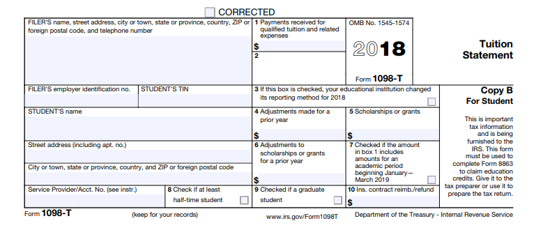 What is a 1098-T Form & How do I report it? | PriorTax Blog